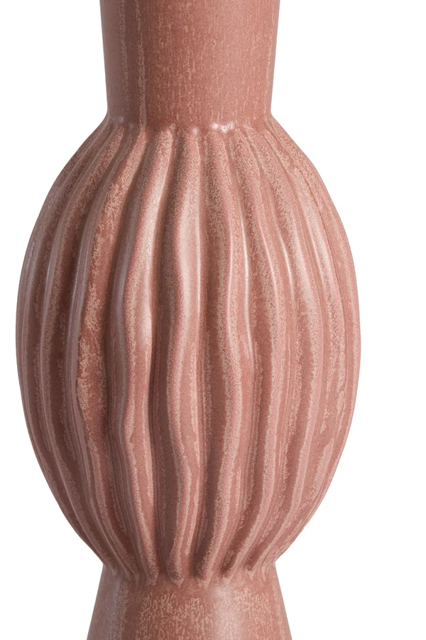 Vase deco 13,5x51 cm SUZZARA ceramics old pink