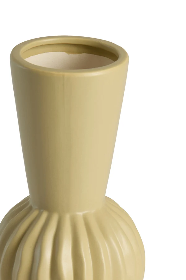 Vase deco 13,5x51 cm SUZZARA ceramics light olive green