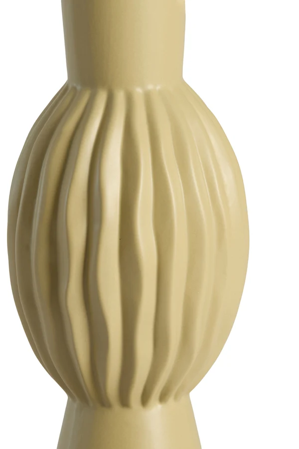 Vase deco 13,5x51 cm SUZZARA ceramics light olive green