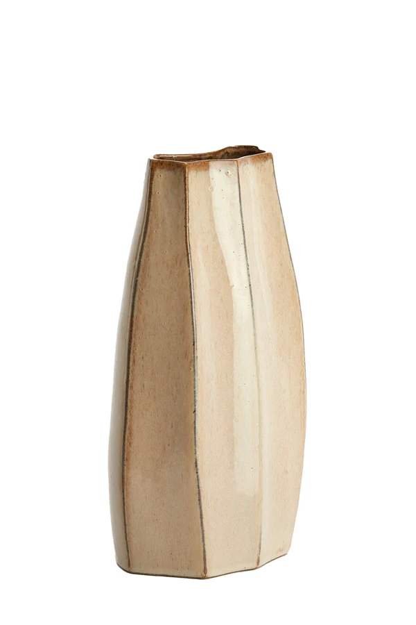 Vase deco 19,5x11x34,5 cm CHIADO shiny beige