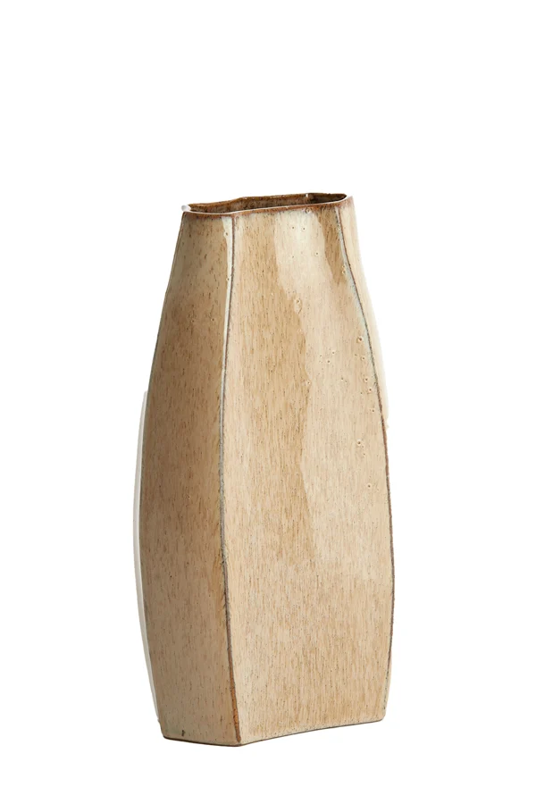 Vase deco 19,5x11x34,5 cm CHIADO shiny beige