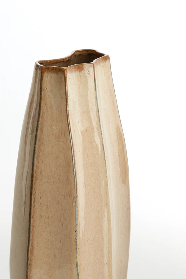 Vase deco 19,5x11x34,5 cm CHIADO shiny beige