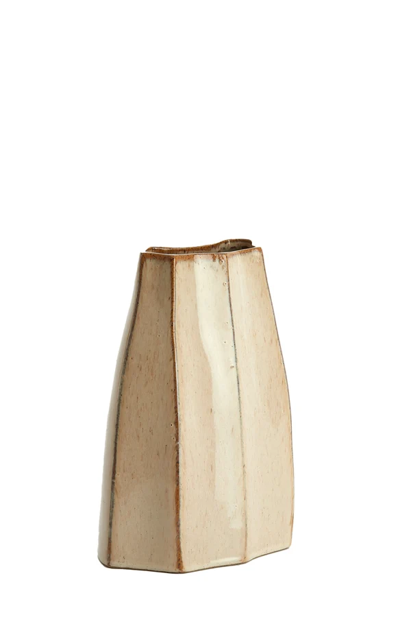 Vase deco 19,5x11,5x27 cm CHIADO shiny beige