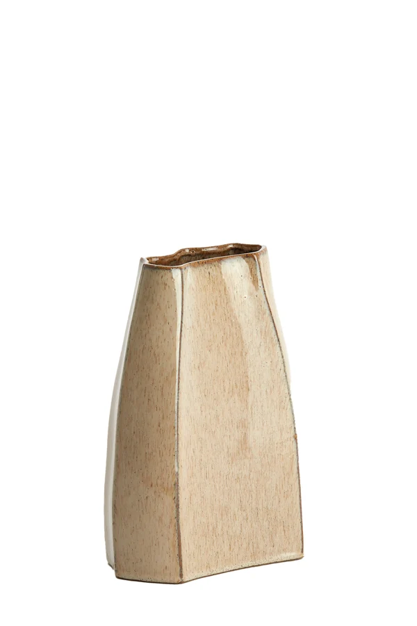 Vase deco 19,5x11,5x27 cm CHIADO shiny beige