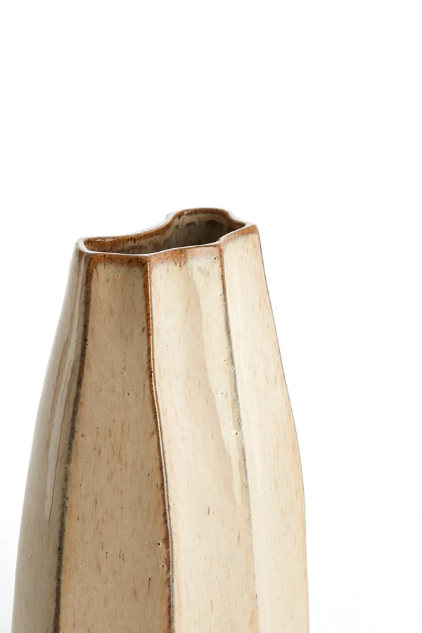 Vase deco 19,5x11,5x27 cm CHIADO shiny beige