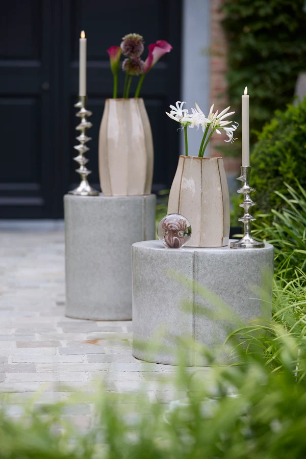 Vase deco 19,5x11,5x27 cm CHIADO shiny beige