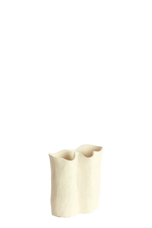 Vase deco 19,5x10,5x18,5 cm FLOVILLA ceramics cream