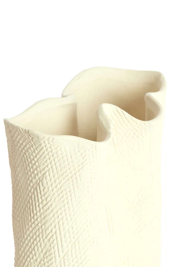 Vase deco 19,5x10,5x18,5 cm FLOVILLA ceramics cream