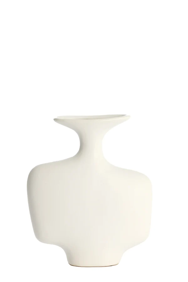 Vase deco 18x8x31 cm TROVO ceramics white
