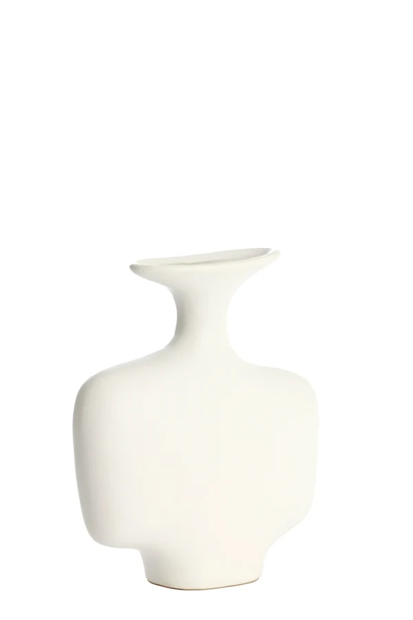 Vase deco 18x8x31 cm TROVO ceramics white