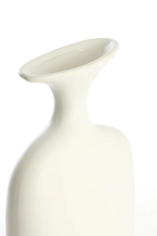 Vase deco 18x8x31 cm TROVO ceramics white