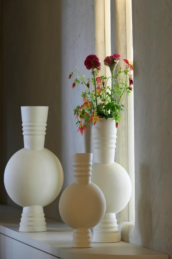 Vase deco 18x54,5 cm KAVANSI matt cream