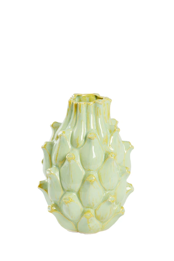 Vase deco 15x20,5 cm TAYA ceramics yellow-green
