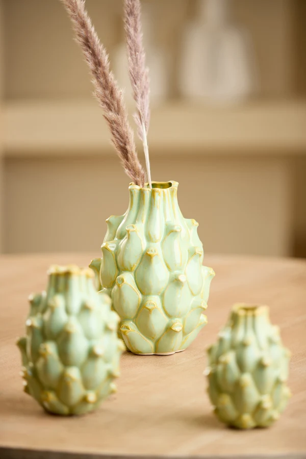 Vase deco 15x20,5 cm TAYA ceramics yellow-green