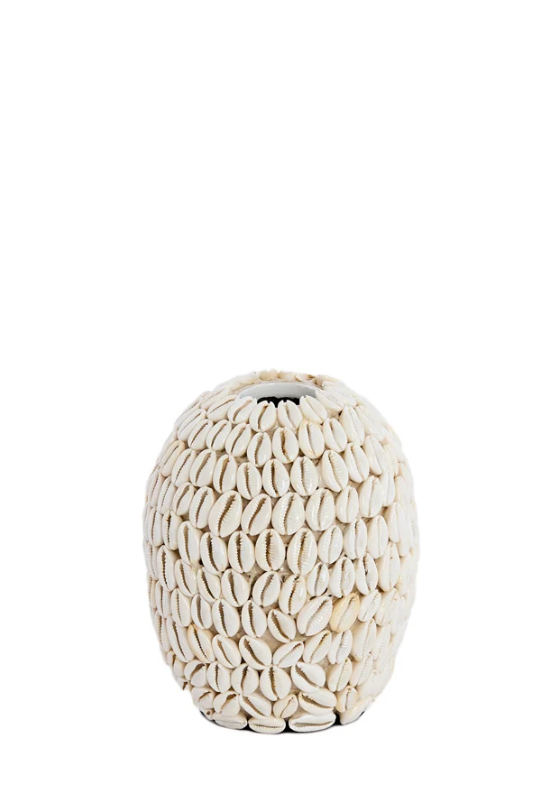 Vase deco 15x17 cm SHELL cream