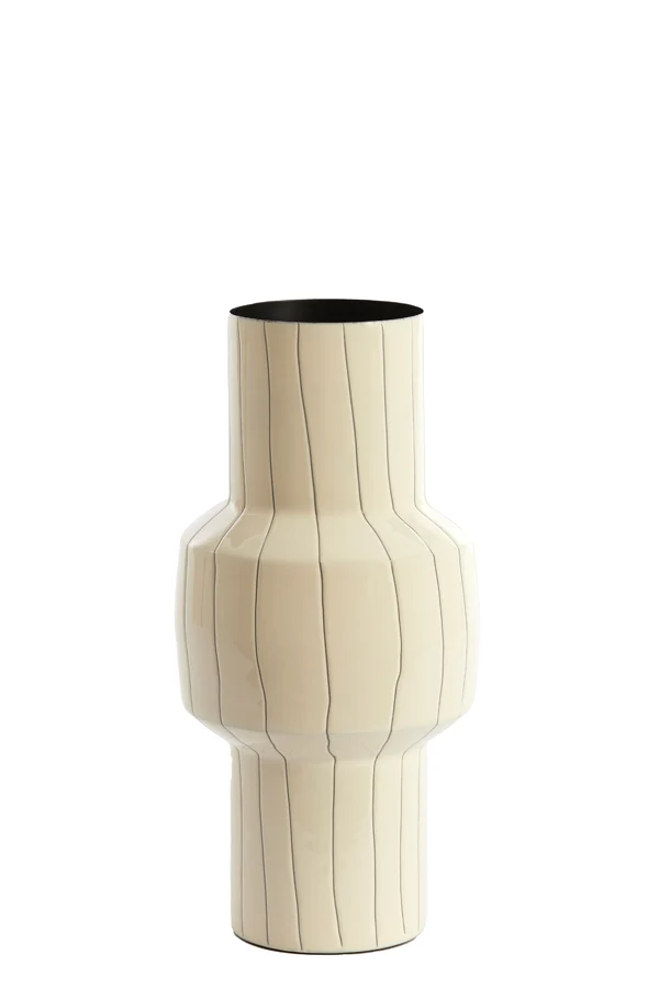 Vase deco 16x33 cm SENUMA shiny white+black