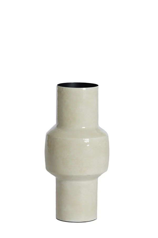Vase deco 16x33 cm SENUMA shiny cream