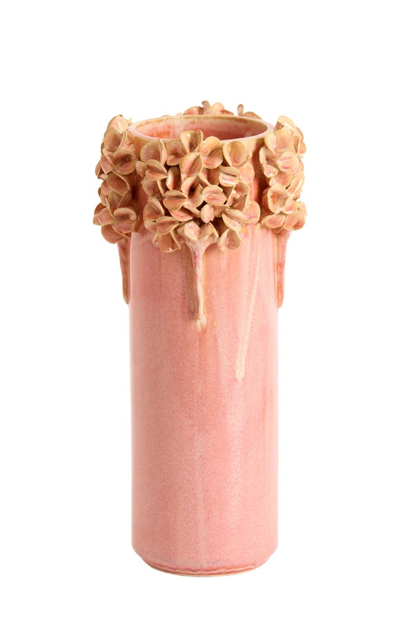 Vase deco 16x31 cm LUSERNA ceramics light pink