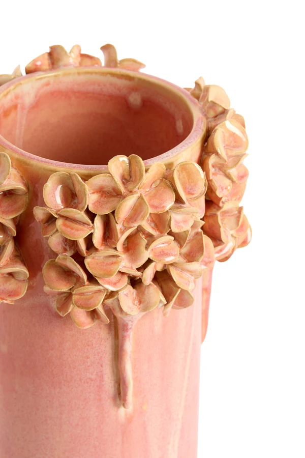 Vase deco 16x31 cm LUSERNA ceramics light pink
