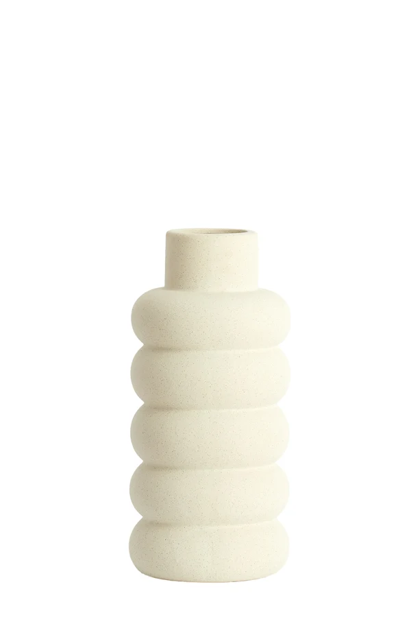 Vase deco 16x29,5 cm TRIORA ceramics matt cream