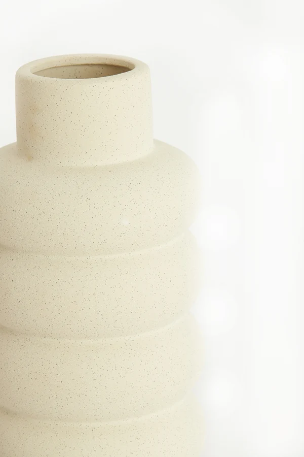 Vase deco 16x29,5 cm TRIORA ceramics matt cream