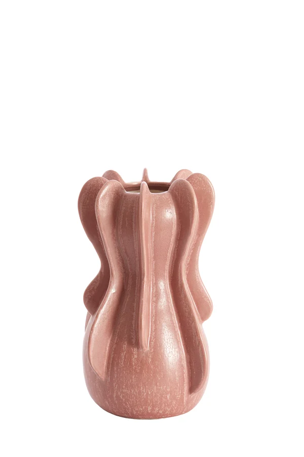 Vase deco 16x27 cm MAGOME ceramics coral-red