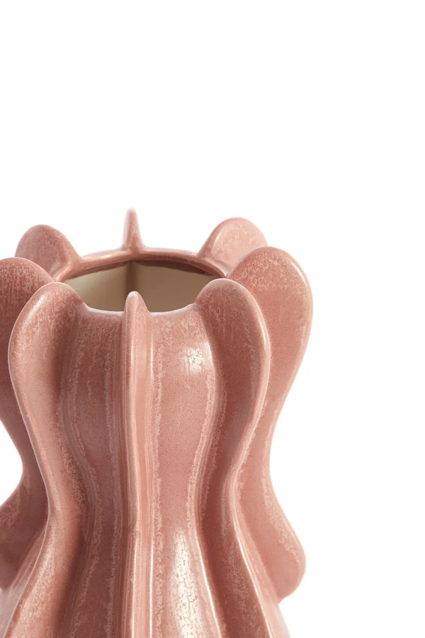 Vase deco 16x27 cm MAGOME ceramics coral-red