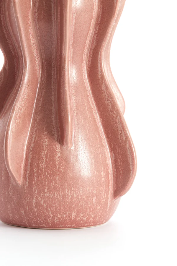 Vase deco 16x27 cm MAGOME ceramics coral-red
