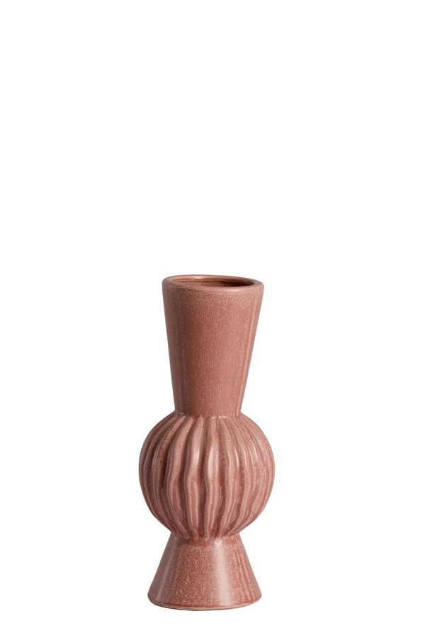 Vase deco 13,5x33 cm SUZZARA ceramics old pink