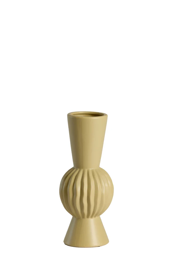 Vase deco 13,5x33 cm SUZZARA ceramics light olive green