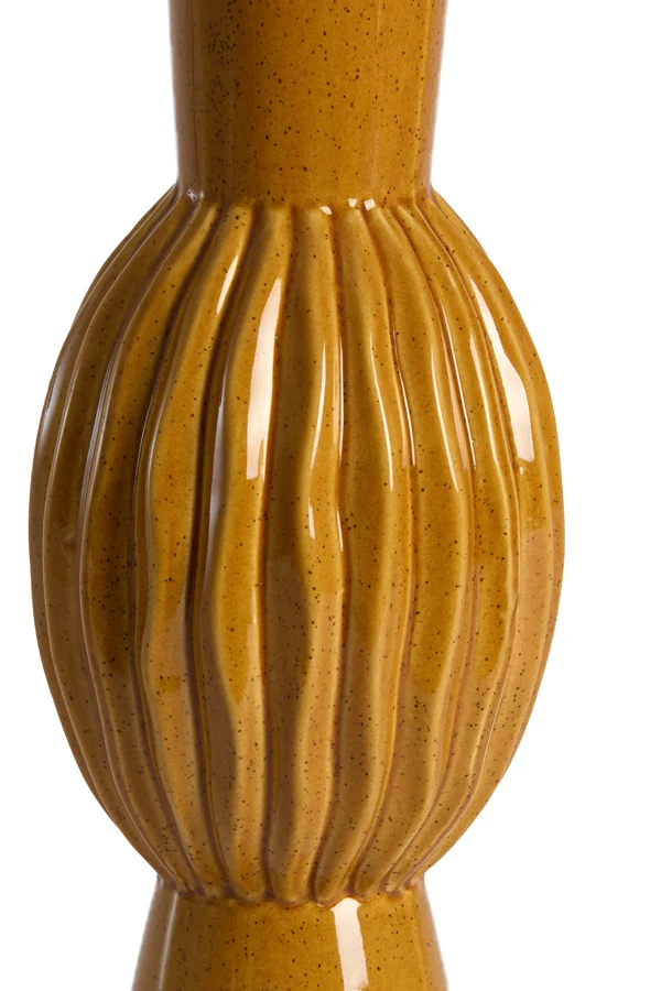 Vase deco 13,5x33 cm SUZZARA ceramics cognac