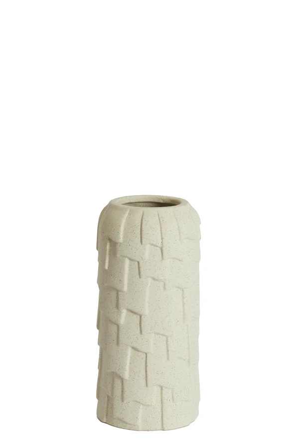 Vase deco 13,5x28 cm LEIMA ceramics matt cream