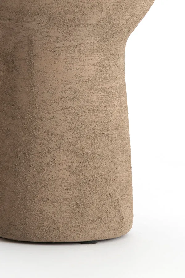 Vase deco 13,5x27,5 cm YECLA ceramics taupe