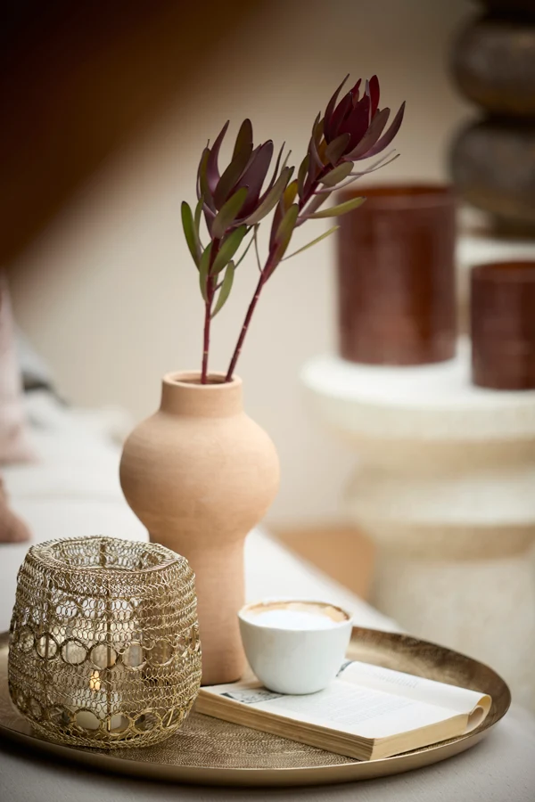 Vase deco 13,5x27,5 cm YECLA ceramics light peach