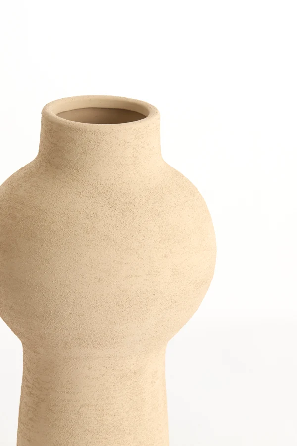 Vase deco 13,5x27,5 cm YECLA ceramics light brown