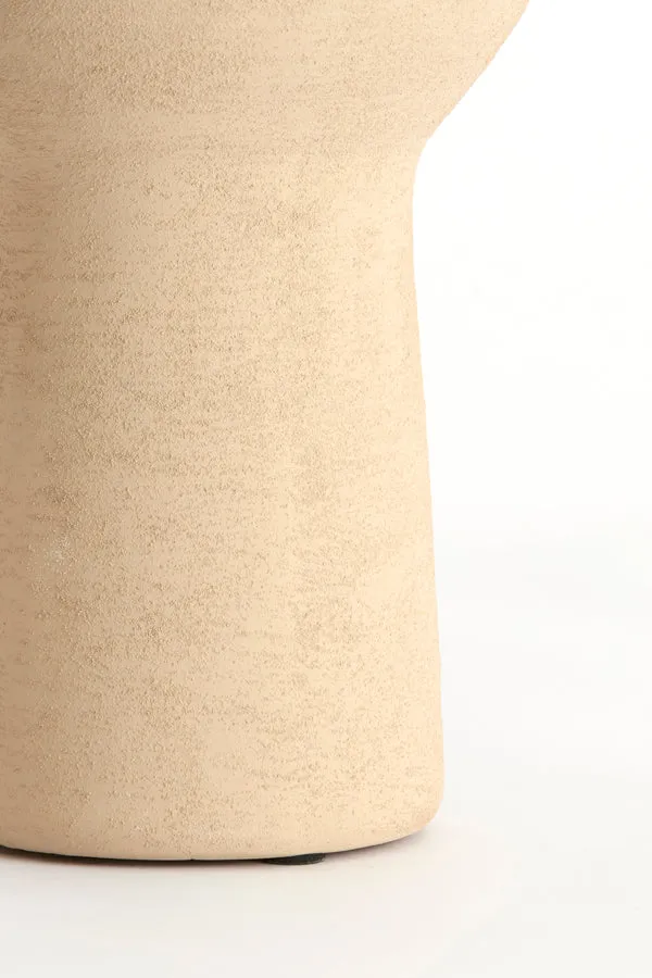 Vase deco 13,5x27,5 cm YECLA ceramics light brown