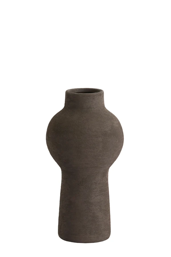 Vase deco 13,5x27,5 cm YECLA ceramics dark brown