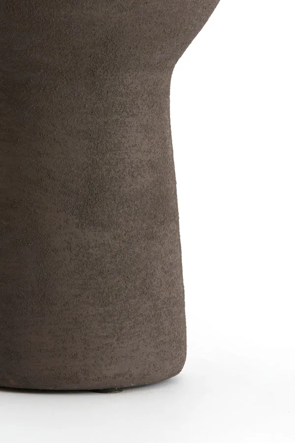Vase deco 13,5x27,5 cm YECLA ceramics dark brown