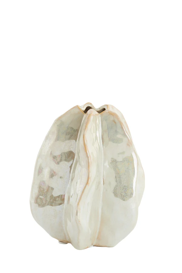 Vase deco 13,5x12x16,5 cm IDRIJA ceramics sand