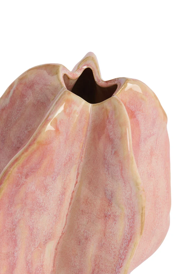 Vase deco 13,5x12x16,5 cm IDRIJA ceramics pink