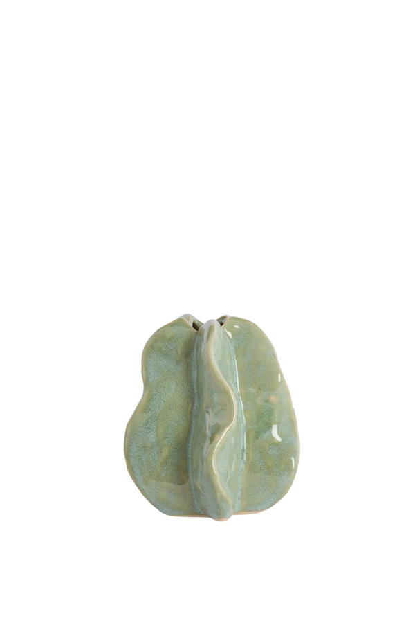 Vase deco 13,5x12x16,5 cm IDRIJA ceramics mint green