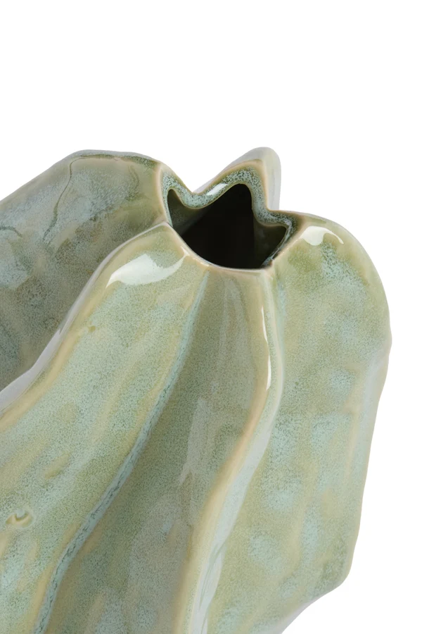 Vase deco 13,5x12x16,5 cm IDRIJA ceramics mint green