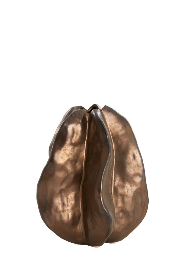 Vase deco 13,5x12x16,5 cm IDRIJA ceramics matt copper