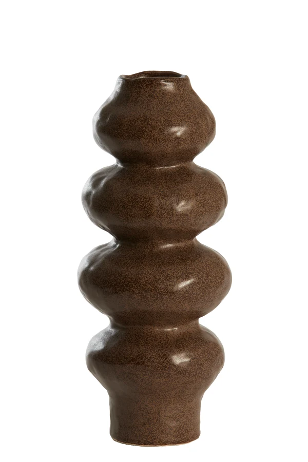 Vase deco 15,5x37,5 cm ROGANO ceramics dark brown
