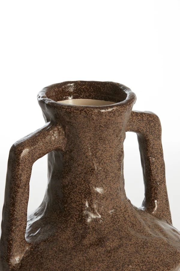 Vase deco 15,5x19,5 cm TICINO ceramics dark brown