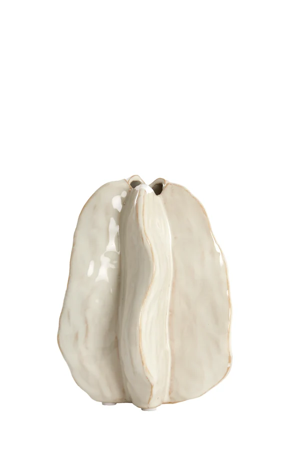 Vase deco 13,5x12x16,5 cm IDRIJA ceramics cream