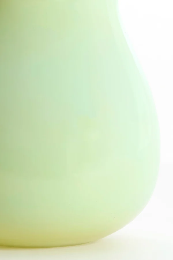 Vase 20,5x22,5 cm MAREBBE glass mint+yellow