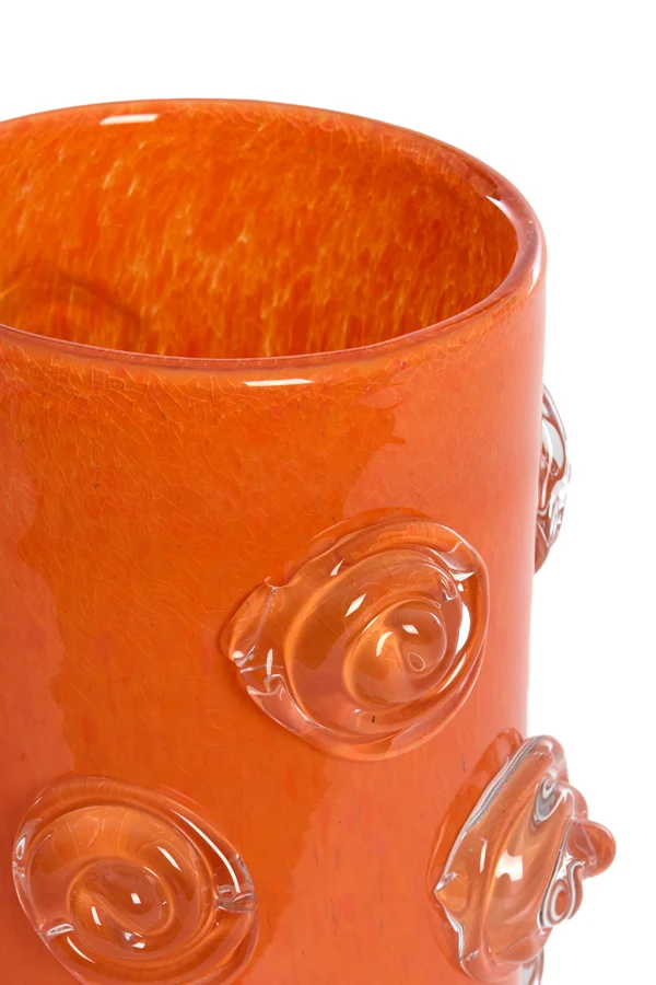Vase 20,5x21 cm BARENDA glass orange