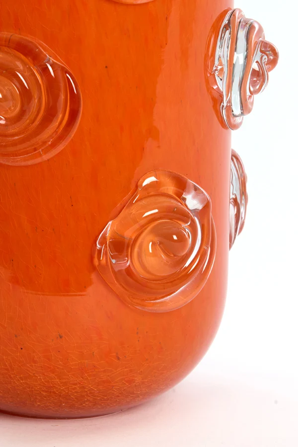 Vase 20,5x21 cm BARENDA glass orange