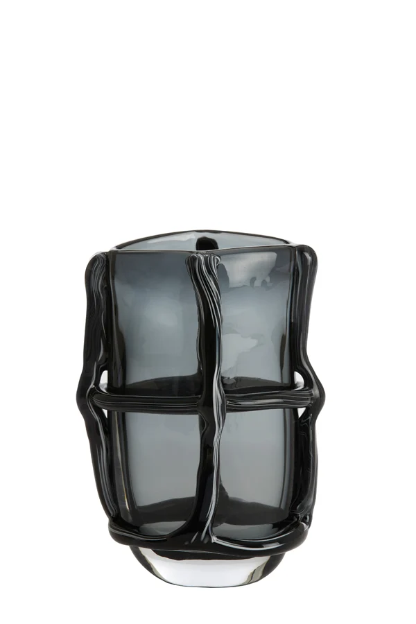 Vase 20,5x13x29 cm ASHORO glass grey